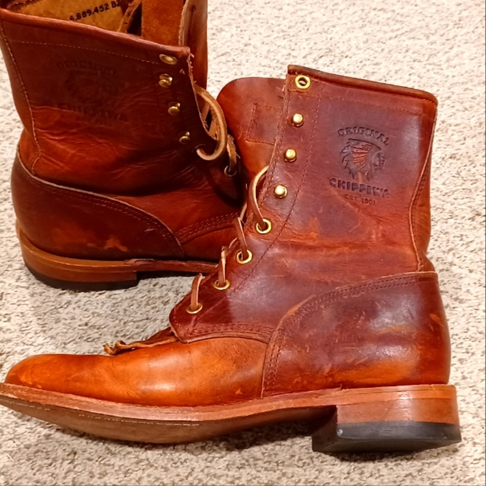 Women's Chippewa 8" Renegade Leather Boots Size 6.5M/ EUR 36.5